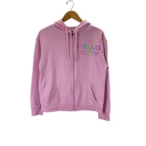 Hello Kitty Womens 50th Anniversary Graphic Zip Hoodie Sweatshirt Size Medium